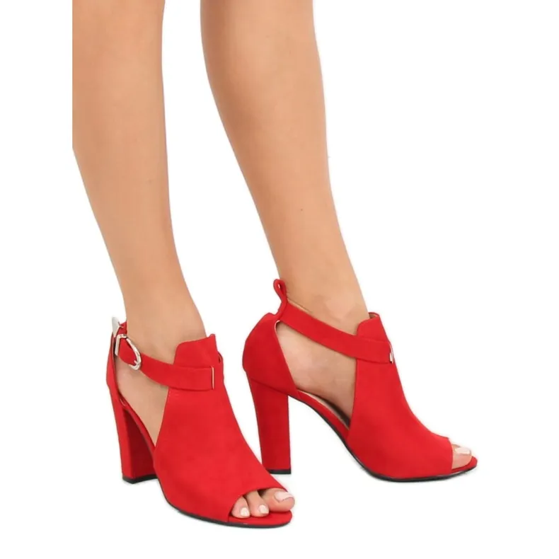 PUMPS MET OPEN VINGER ROOD 3682 ROOD