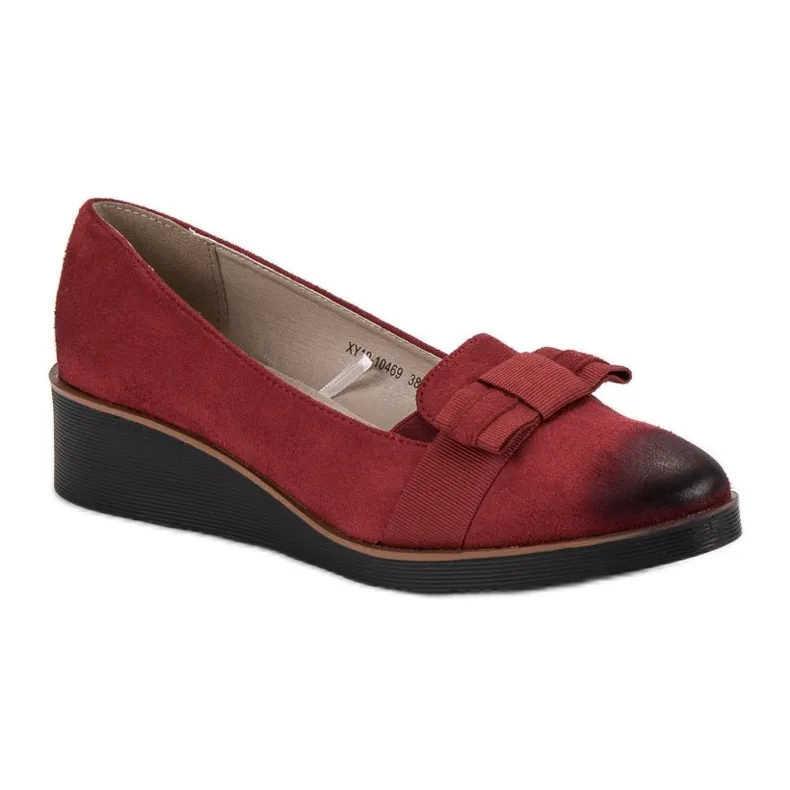 Pumps met strik VINCEZA rood