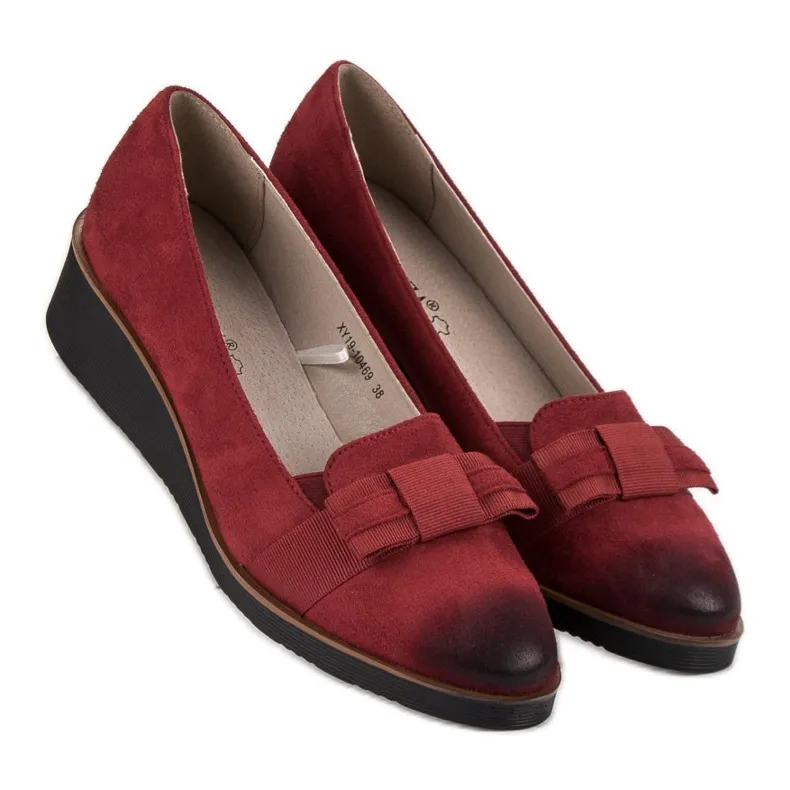 Pumps met strik VINCEZA rood