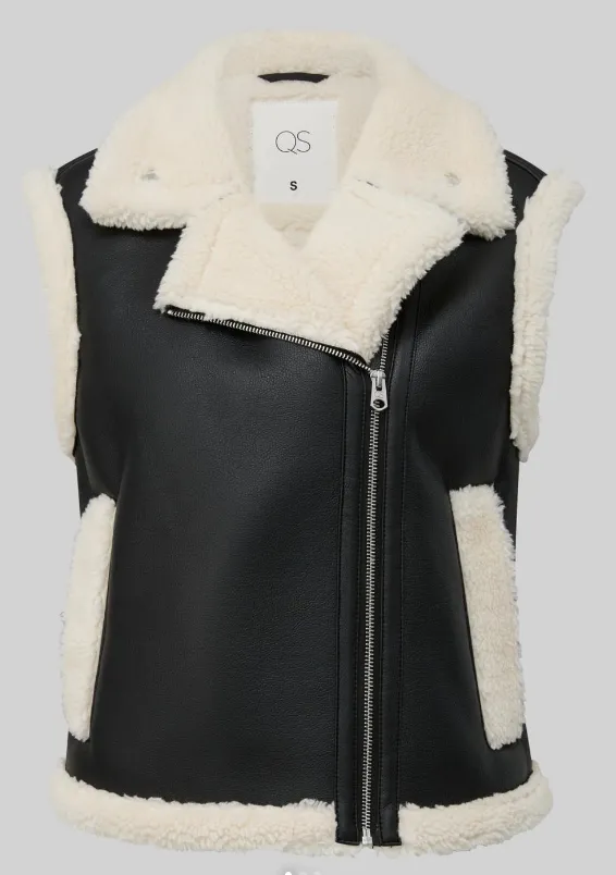 QS gilet teddy met skaileer