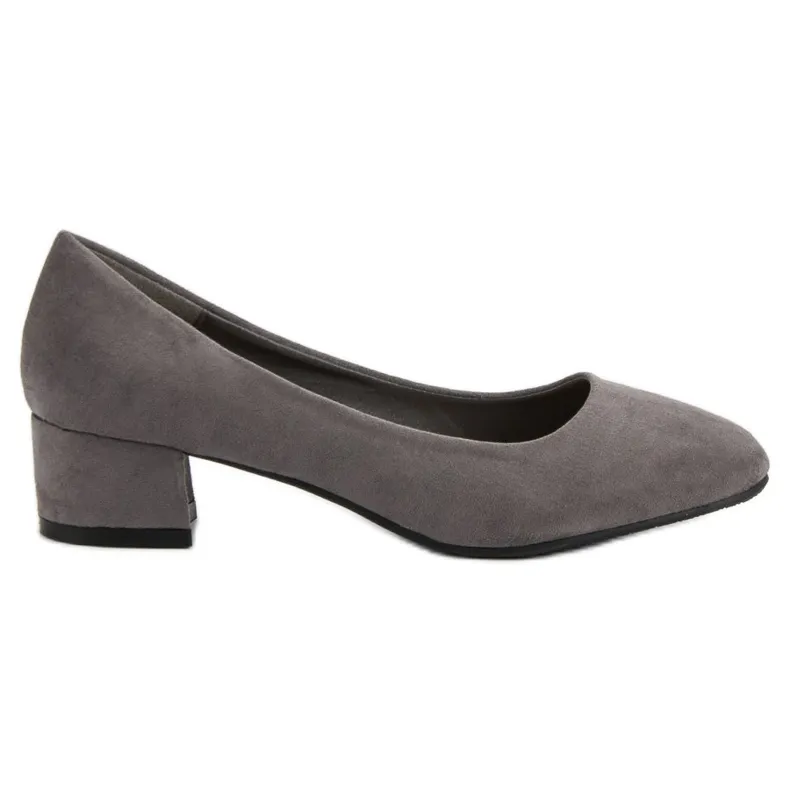 Queentina Pumps met platte hak grijs