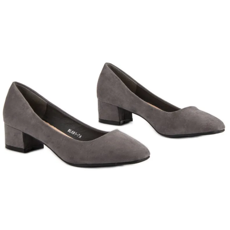 Queentina Pumps met platte hak grijs