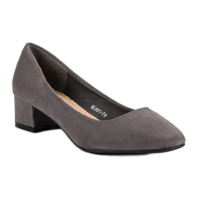 Queentina Pumps met platte hak grijs