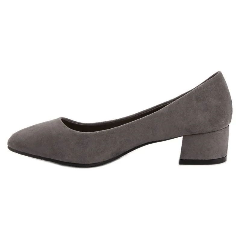 Queentina Pumps met platte hak grijs