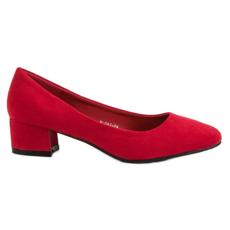 Queentina Pumps met platte hak rood