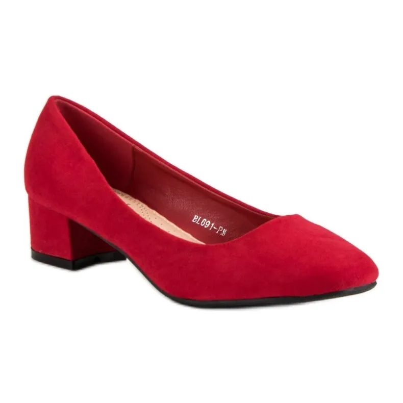 Queentina Pumps met platte hak rood