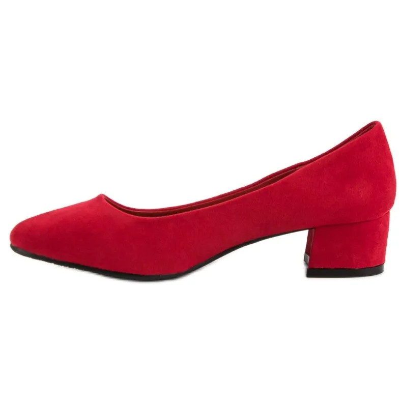 Queentina Pumps met platte hak rood