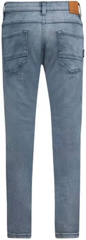 Retour Jeans skinny fit jeans Tobias met slijtage medium blue denim Blauw Jongens Stretchdenim 176