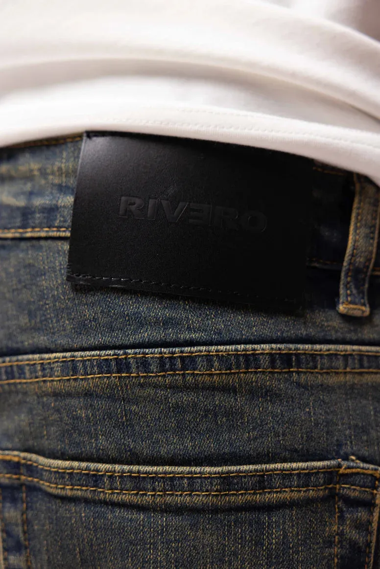 RIVERO  REGULAR GRADIENT WASHED DENIM JEANS