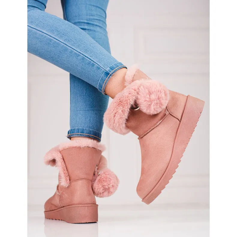 Roze shelovet dames mukluki