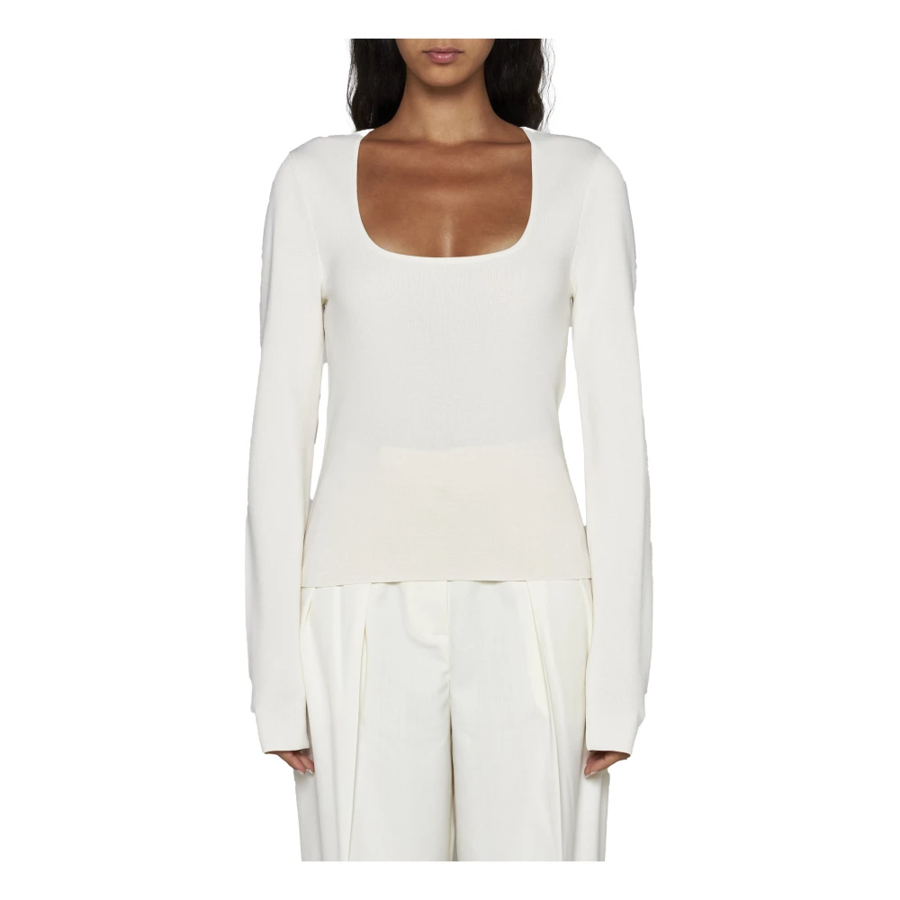 Róhe Gebreide Bustier Top in Beige Dames
