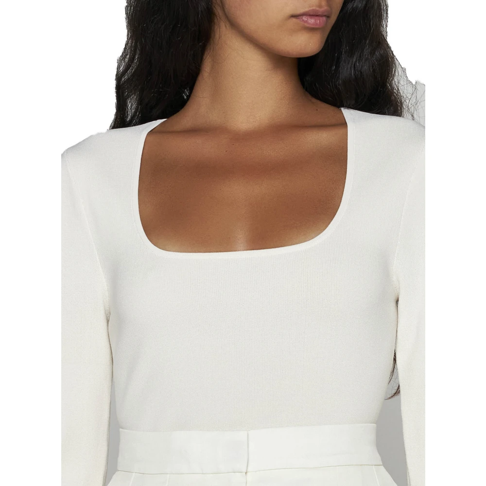 Róhe Gebreide Bustier Top in Beige Dames