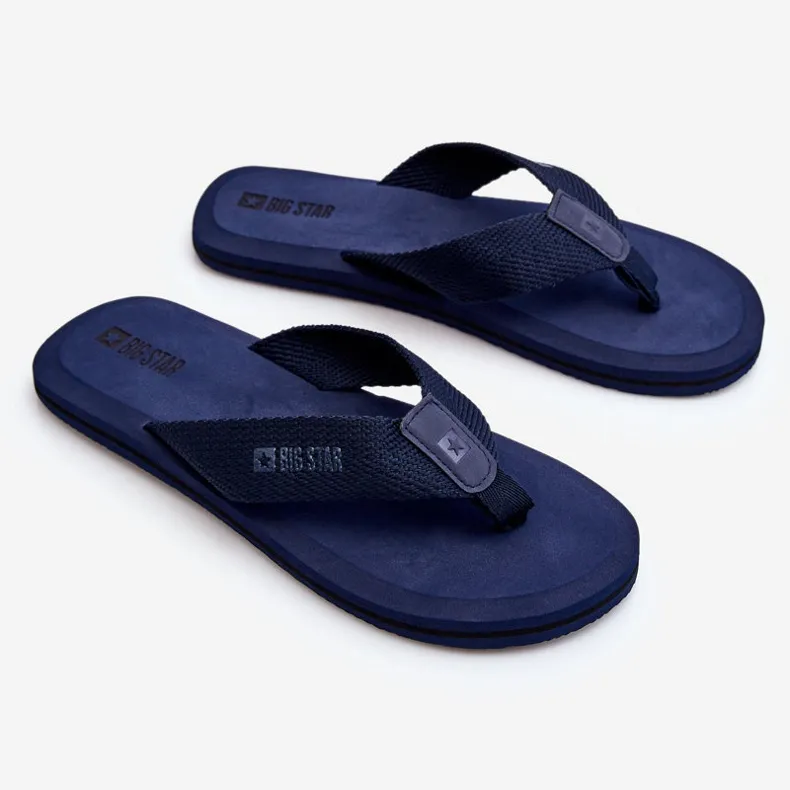 Schuimstof slippers voor heren Big Star LL174617 marineblauw