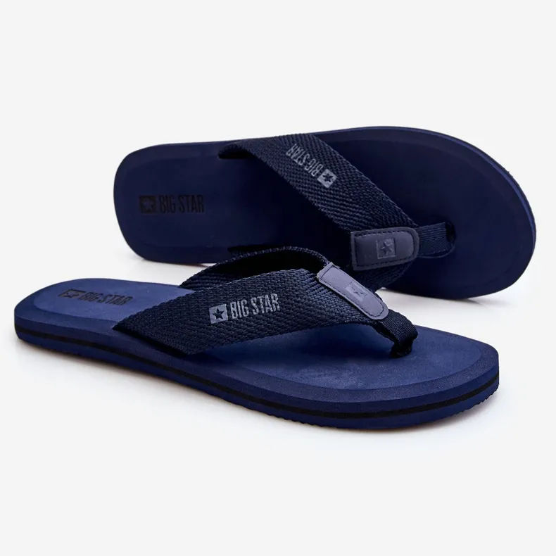 Schuimstof slippers voor heren Big Star LL174617 marineblauw