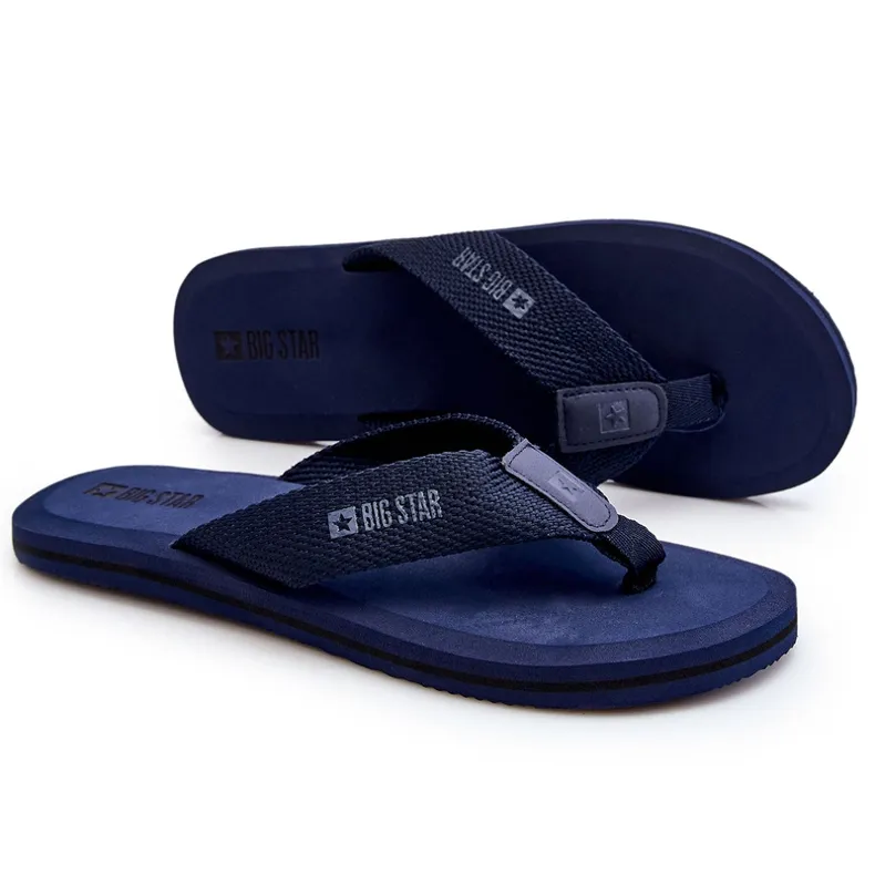 Schuimstof slippers voor heren Big Star LL174617 marineblauw