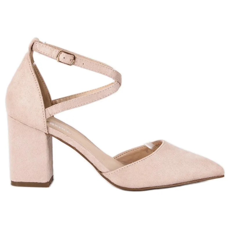 Seastar Pumps met riem beige