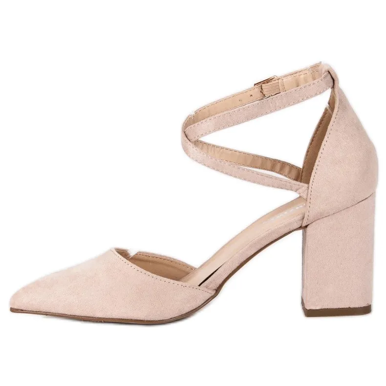 Seastar Pumps met riem beige