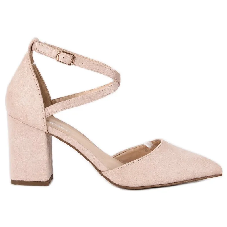 Seastar Pumps met riem beige