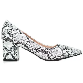 Seastar Pumps met slangenprint wit grijs veelkleurig