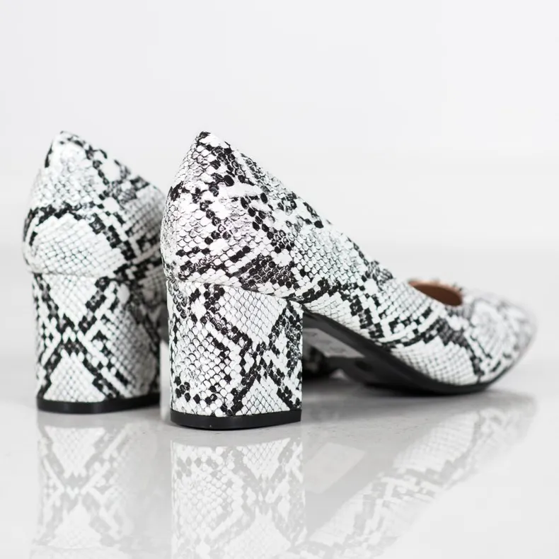 Seastar Pumps met slangenprint wit grijs veelkleurig