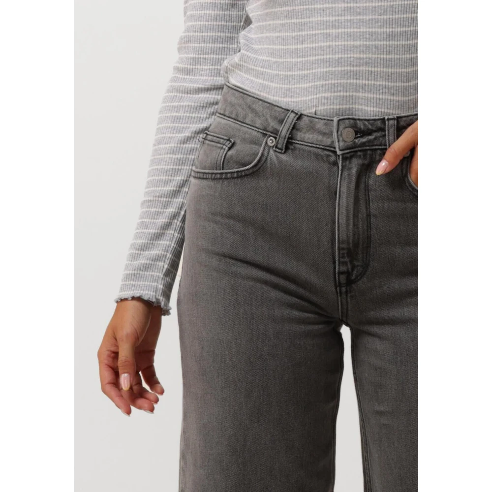 SELECTED FEMME Dames Jeans Slfalice Hw Wid Long Eloise Gre Jea Lichtgrijs