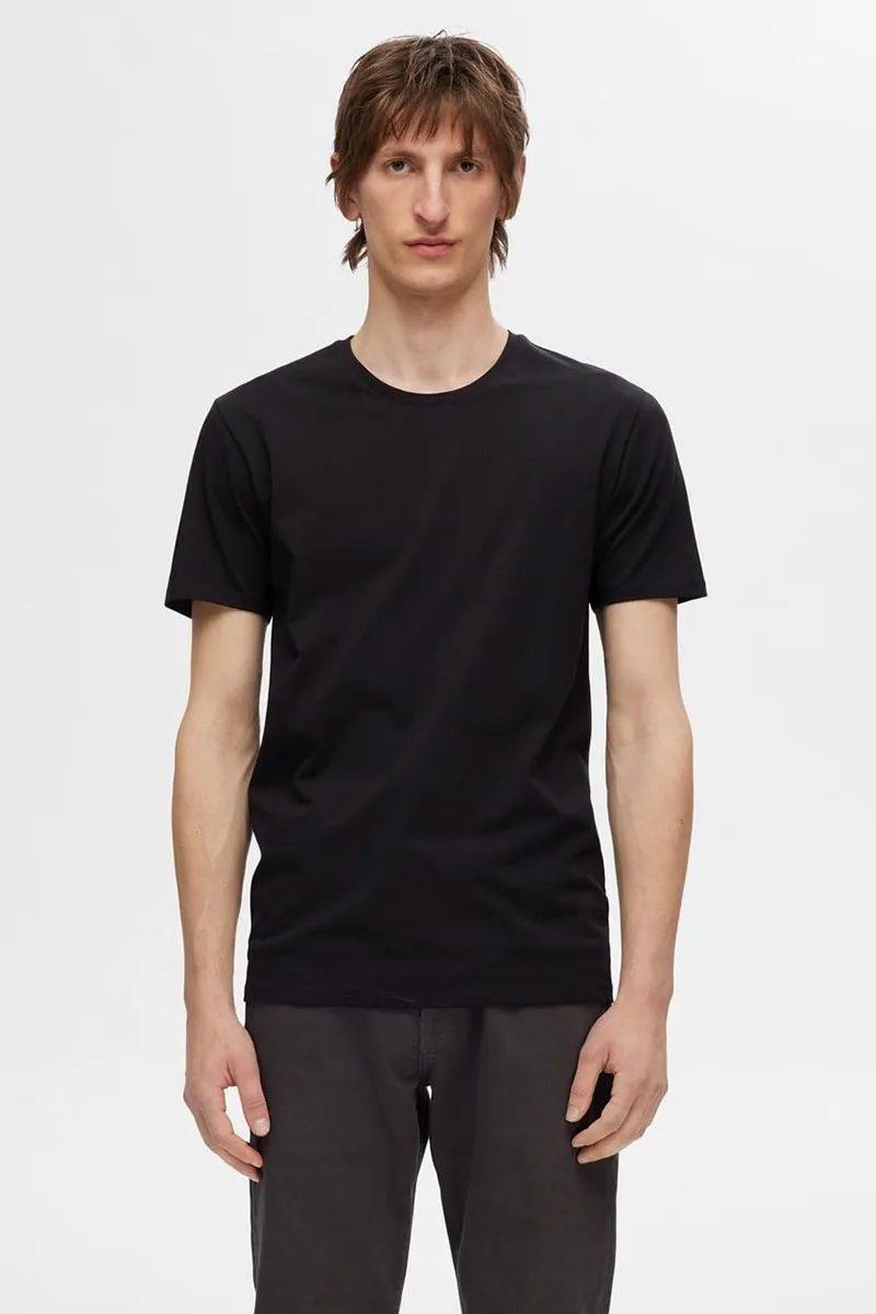   SELECTED  ROLAND BASIC TEE 3PACK BLACK