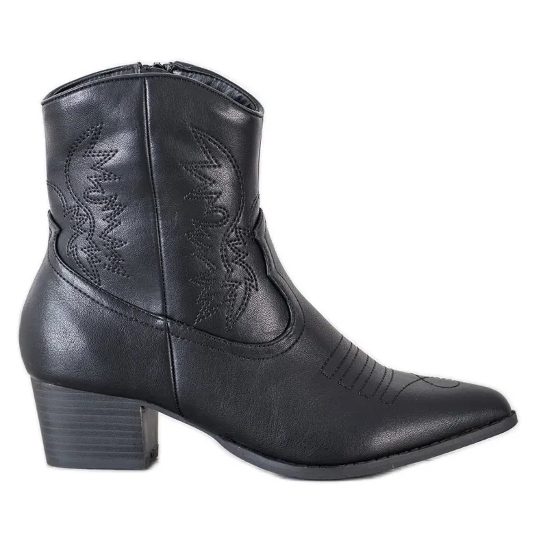 SHELOVET Cowboylaarzen met een patroon zwart