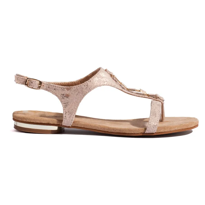 Shelovet roze platte sandalen
