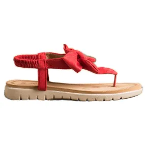 SHELOVET Slippers en sandalen met strik rood