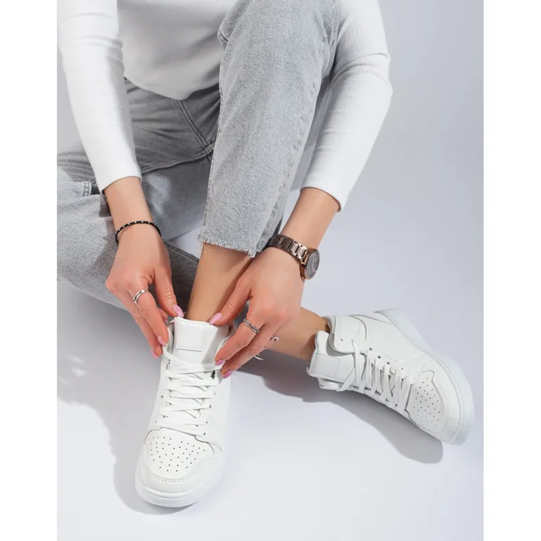 Shelovet witte hoge sneakers