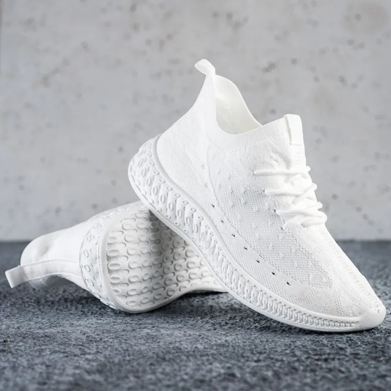 SHELOVET Witte textiel sneakers