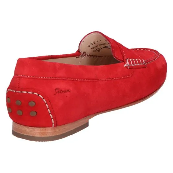 Sioux 8140211 Borinka Mocassin ruber/rood suede