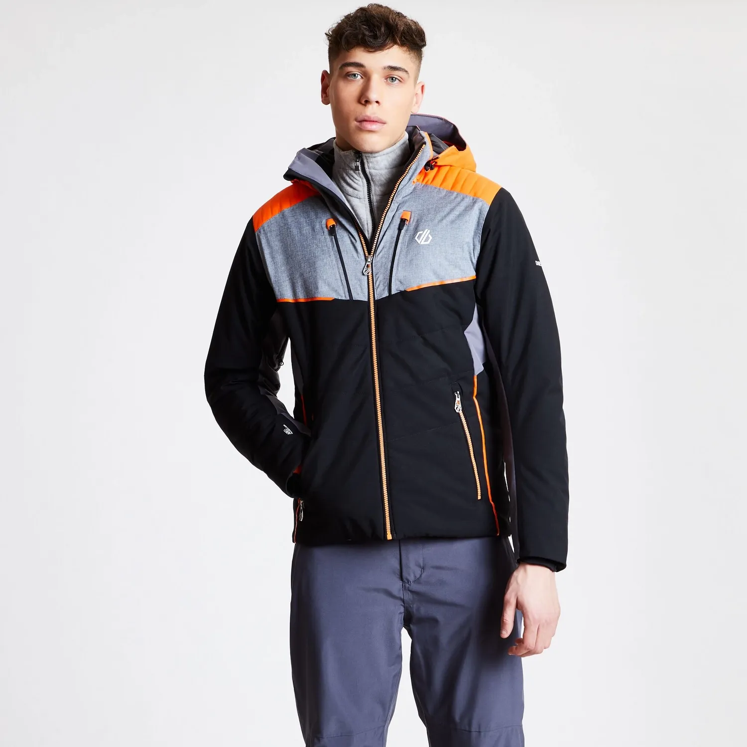 Ski Jas Dare2B Men Inherent Pro Jacket Black Clementine Orange