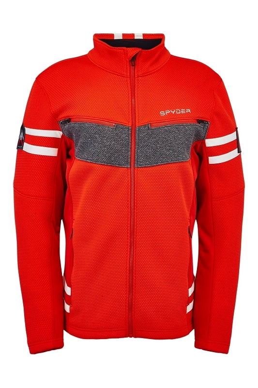 Ski Vest Spyder Men Wengen Encore Full Zip Volcano