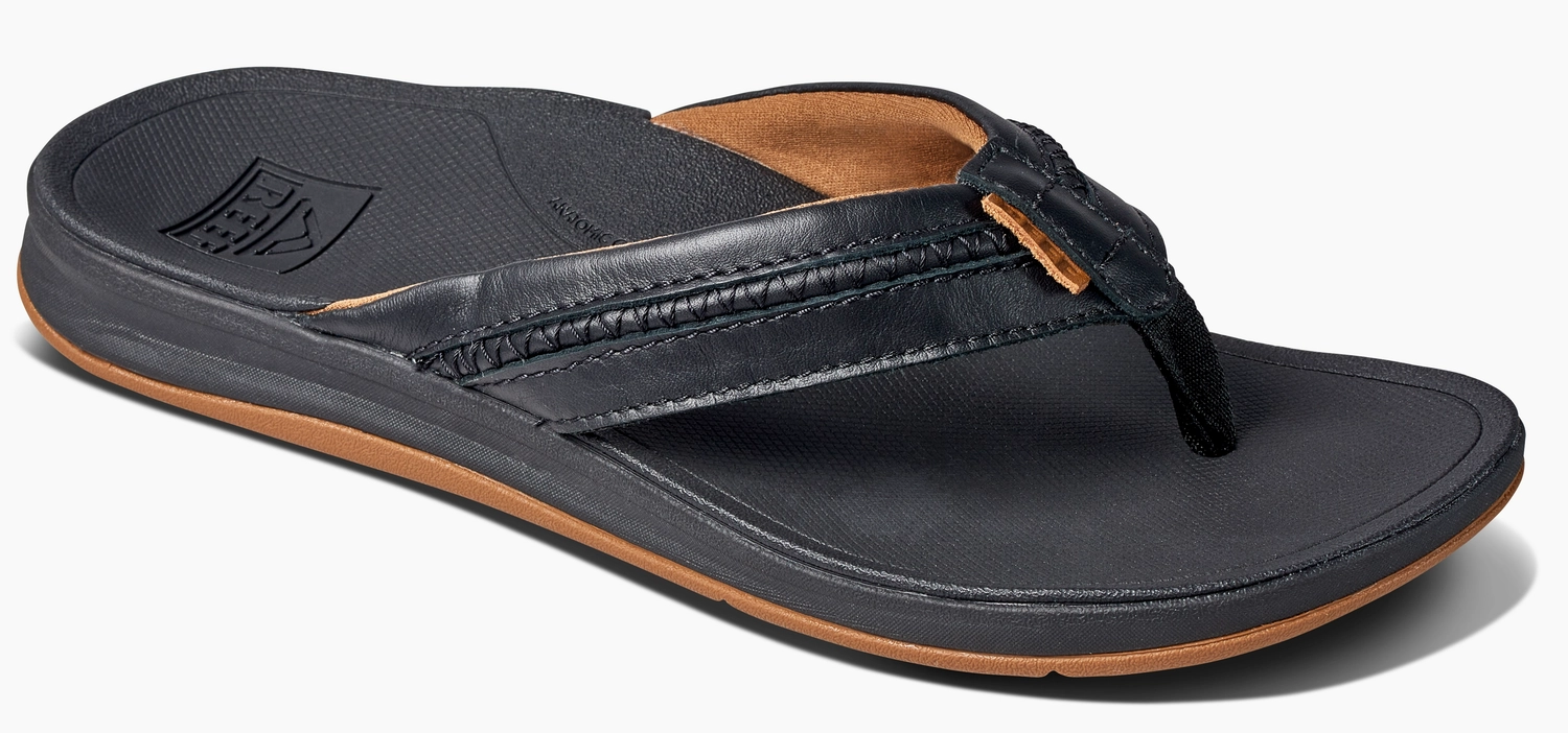 SLIPPER REEF MEN LEATHER ORTHOCOAST NOCHE