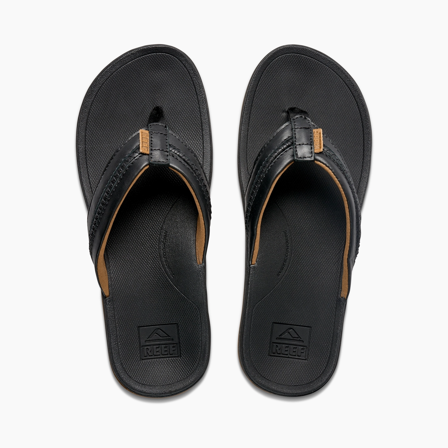 SLIPPER REEF MEN LEATHER ORTHOCOAST NOCHE