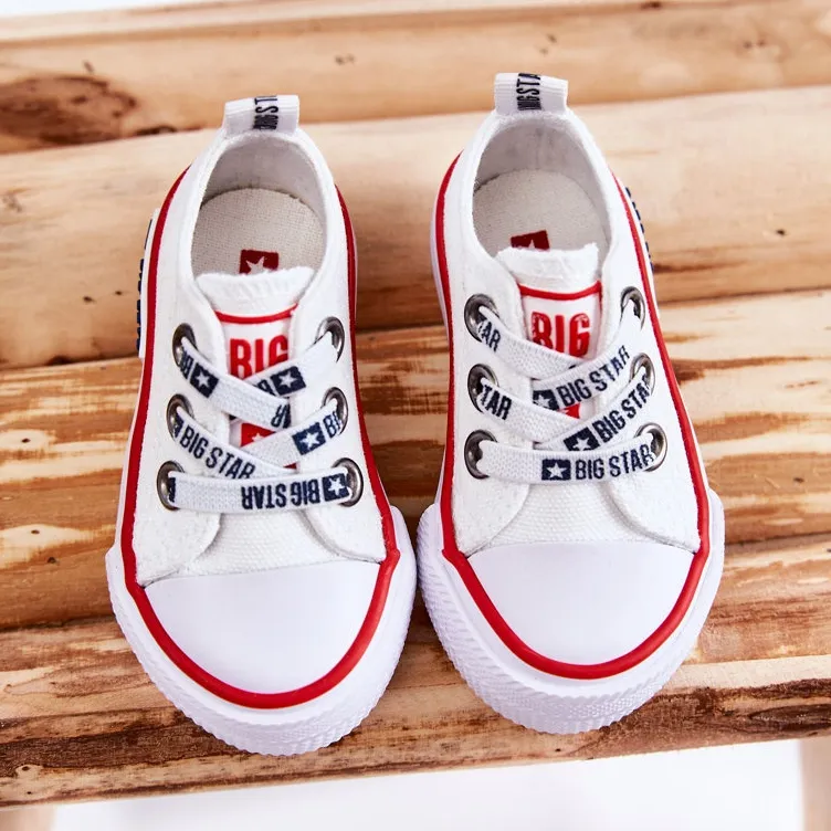 Sneakers materiaal voor kinderen Big Star KK374048 Wit