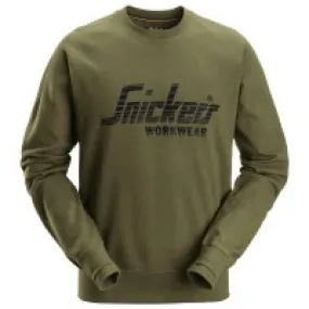 Snickers 2892 Logo Sweatshirt Khakigroen
