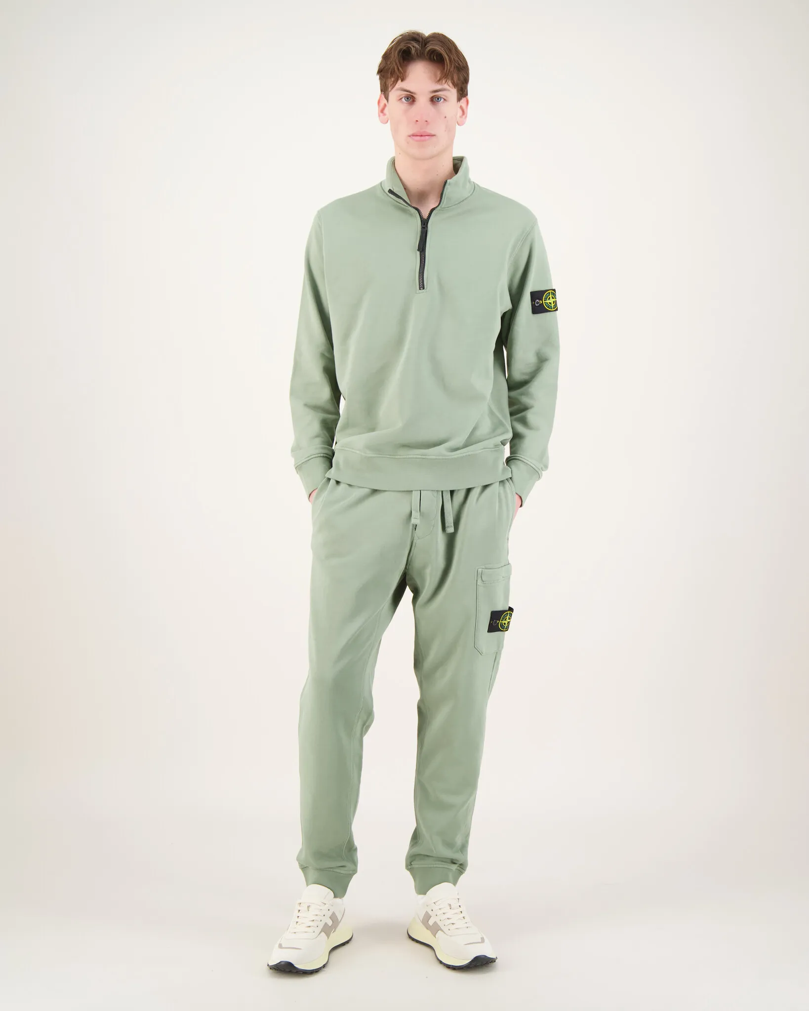 Stone Island 00011 Felpa Fleece Jogging Pants Sage