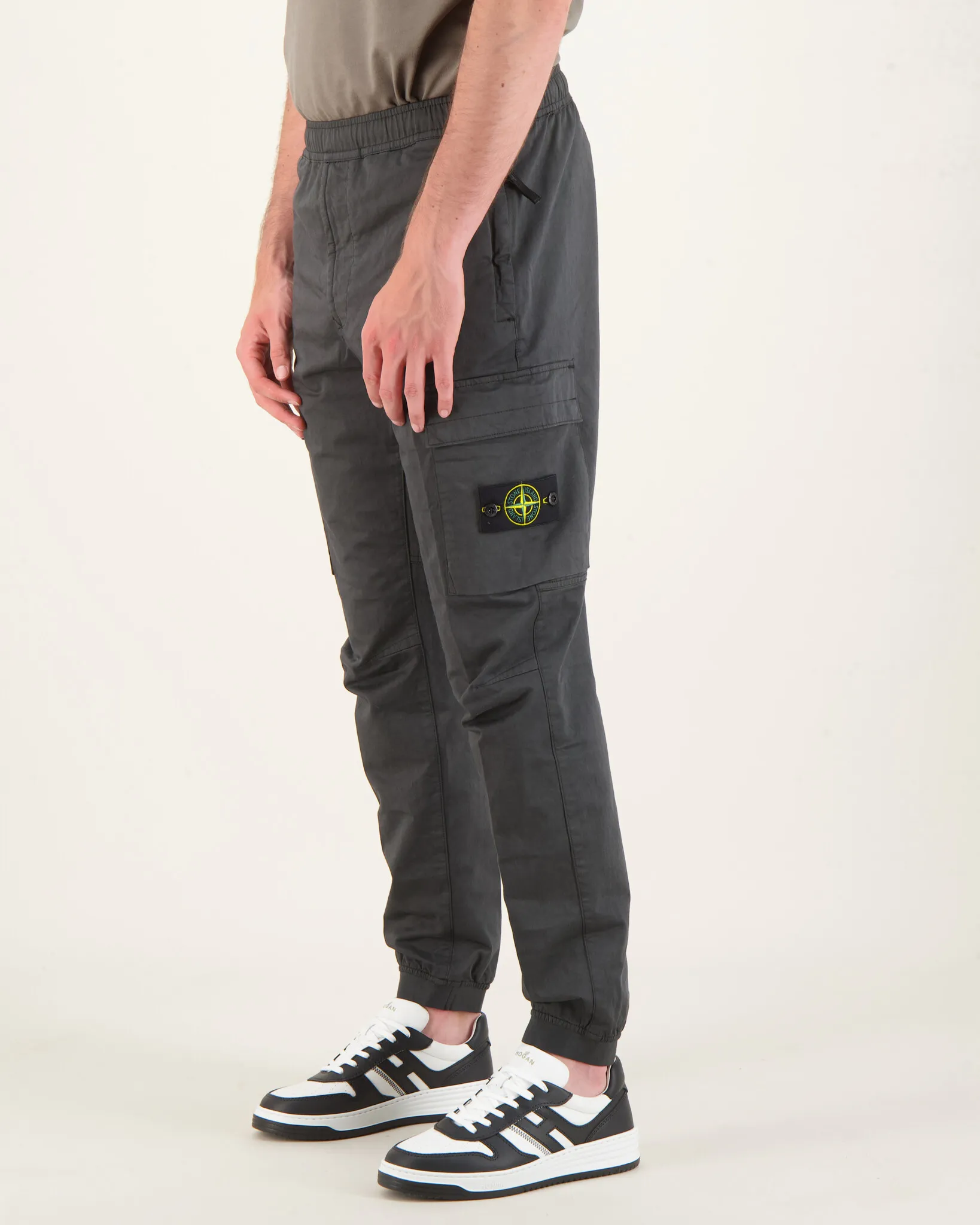 Stone Island 31314 Cargo Pants Lead Grey