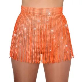 Strass Rokje Heupband Neon Oranje