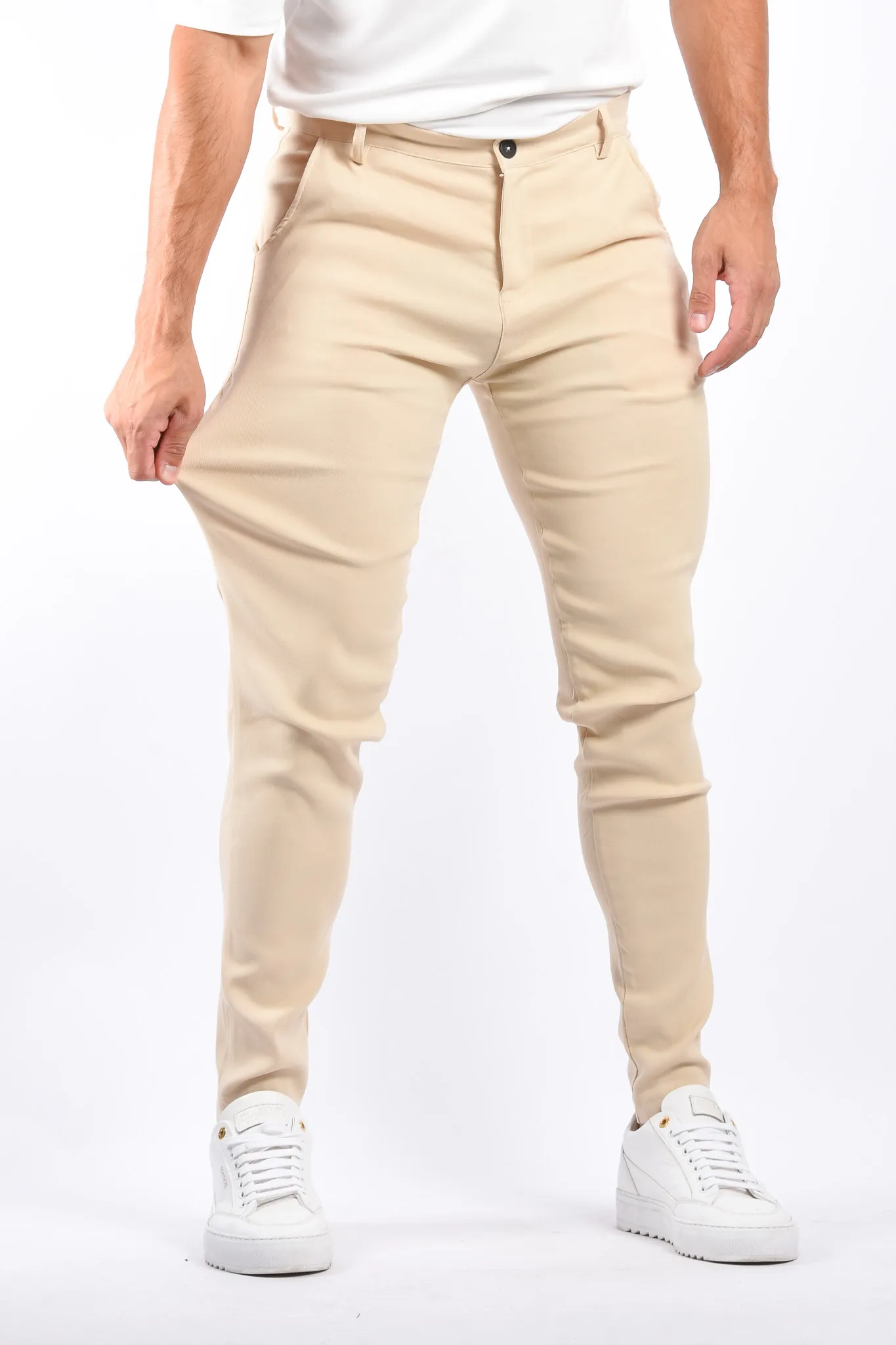 Stretch Pantalon Beige