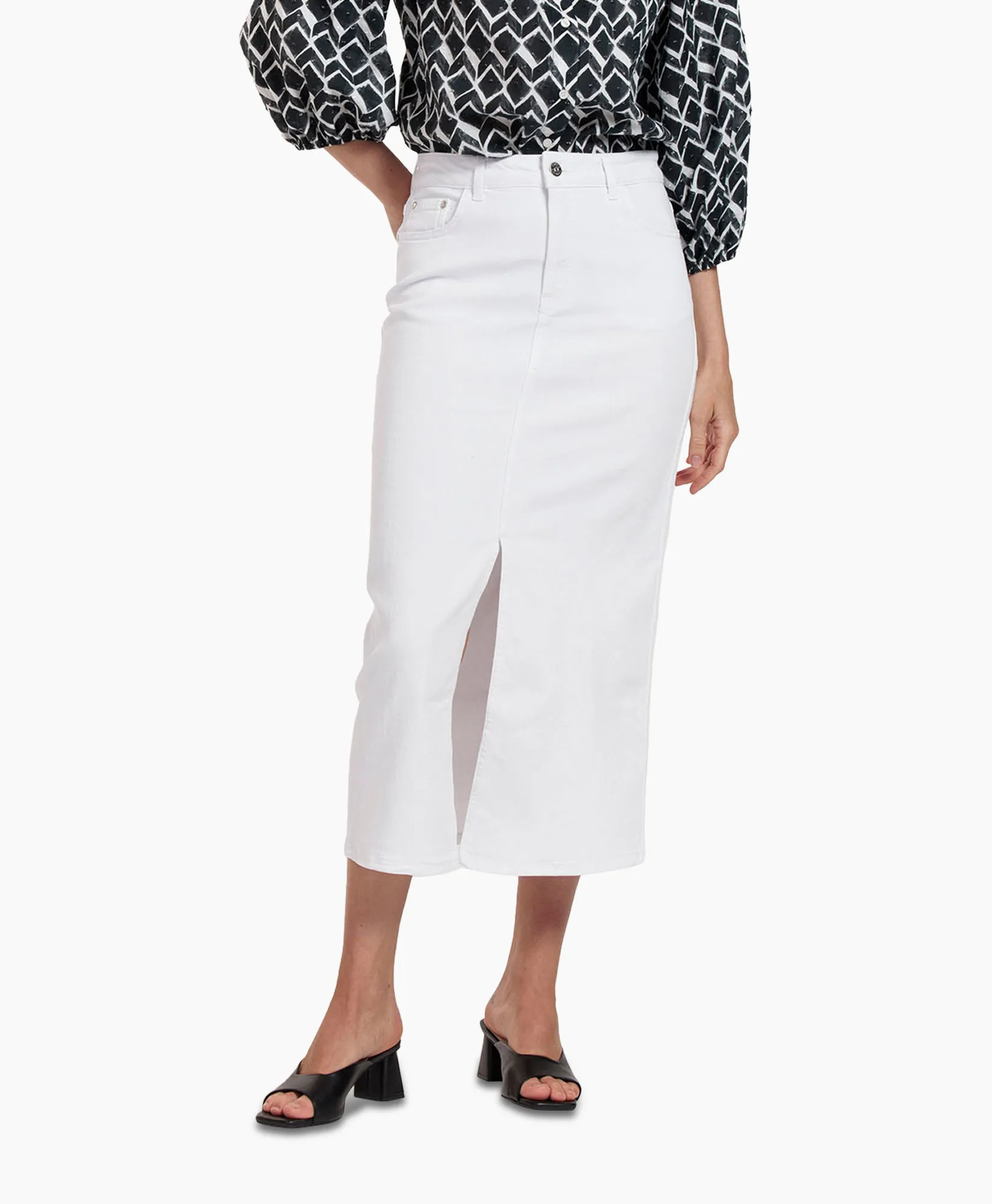 Studio Anneloes Rok Annebella Denim Skirt Wit