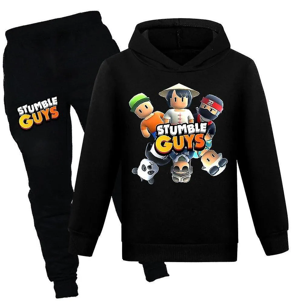 Stumble Guys Trainingspak Casual Set Kids Hooded Sweatshirt Hoodies Joggers Broek Sport Outfits