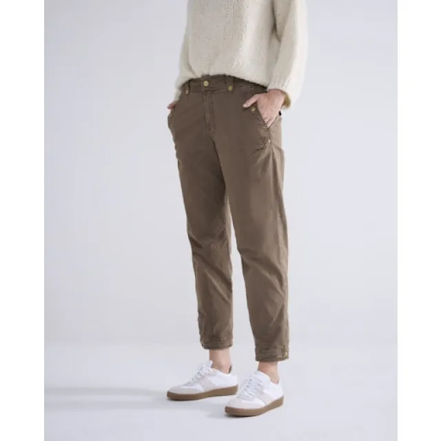 SUMMUM 4S2655115 TAPERED FIT PANTS ROUGH TWILL