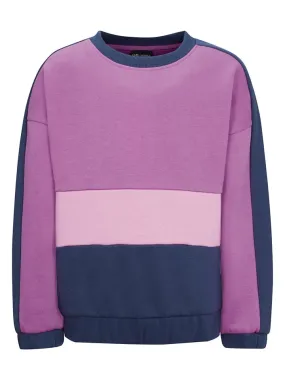 Sweatshirt "Verdal " paars/donkerblauw
