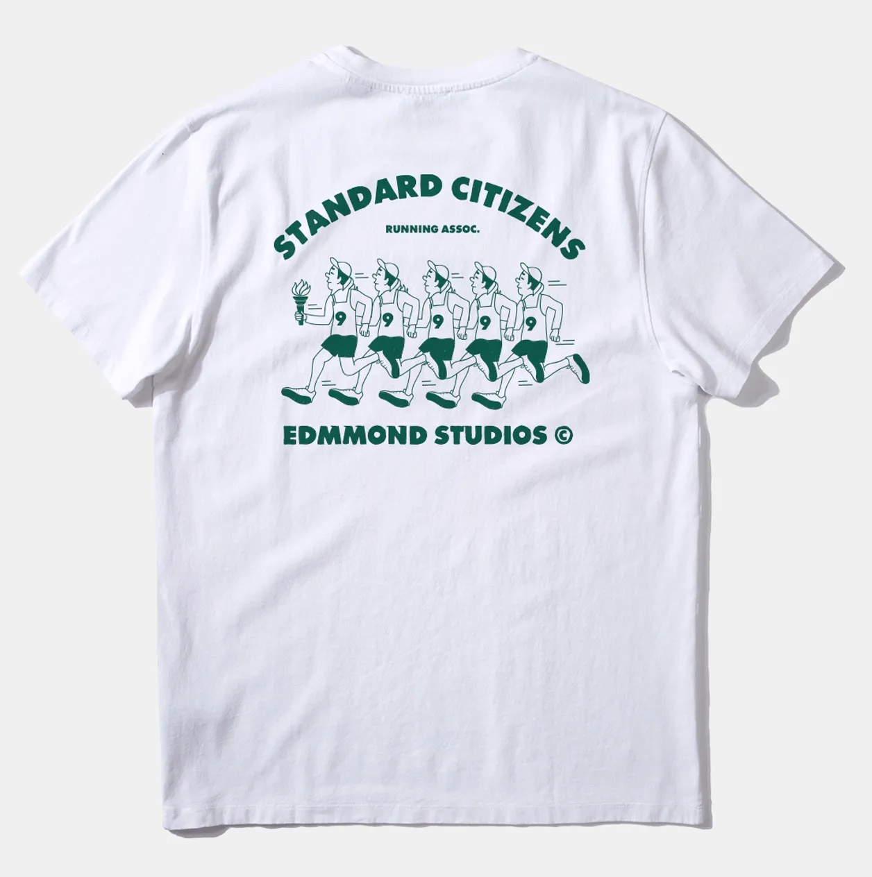 TSHIRT EDMMOND STUDIOS MEN RUNNING ASSOCIATION WHITE