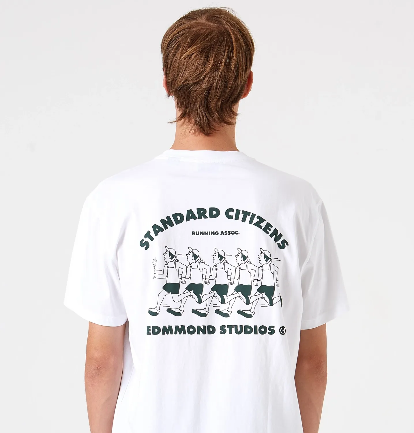 TSHIRT EDMMOND STUDIOS MEN RUNNING ASSOCIATION WHITE