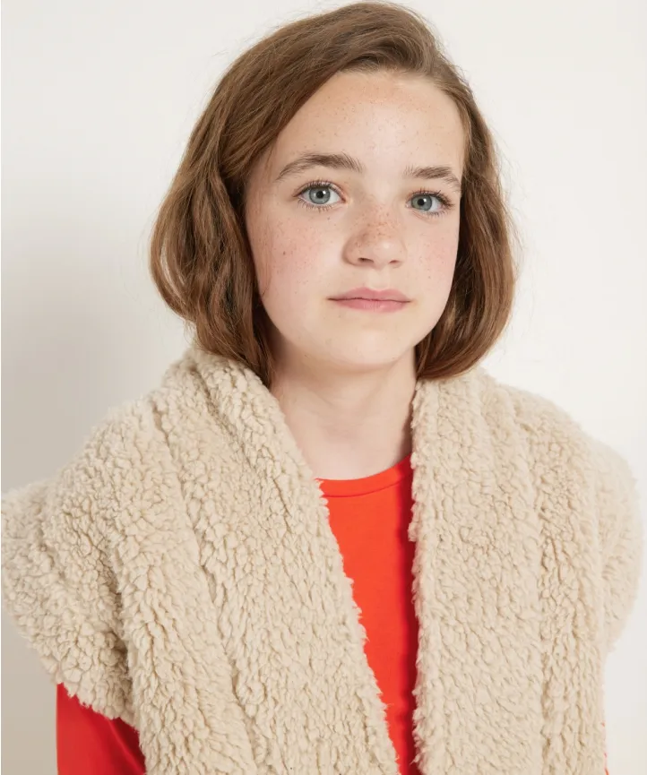 teddy gilet kort