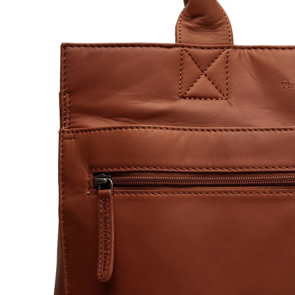 The Chesterfield Brand Elody Cognac Leather Diaper Bag